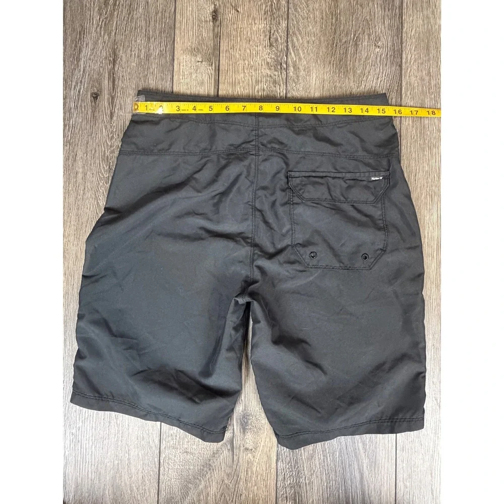 Hurley Board Shorts Phantom Solid Swim Trunks Black 28 Surf Beach Activewear